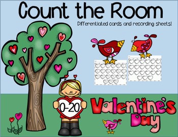 Preview of Count the Room (0-20) Valentine's Day