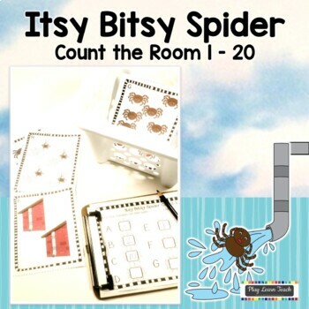 Preview of Itsy Bitsy Spider Count the Room 1-20