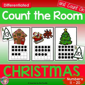 Preview of Count the Room | CHRISTMAS Kindergarten Math | Ten Frames and Numbers 11 - 20