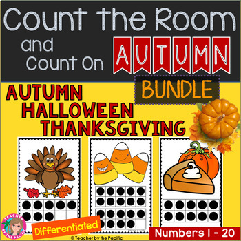 Preview of Count the Room + Count On  AUTUMN | HALLOWEEN | THANKSGIVING FALL BUNDLE