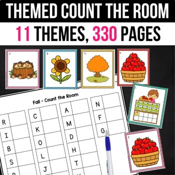 Preview of Count the Room Numbers 0-20 Number Sense Ten Frames Winter Counting