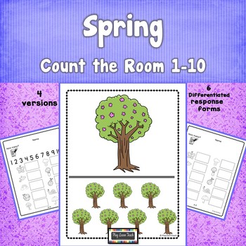 Preview of Spring Count the Room 1-10