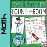 Count the Room WINTER Math Center - Numbers 1 to 20