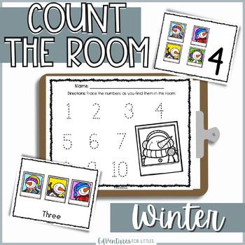 Preview of Count the Room Winter | Number Recognition 1-10