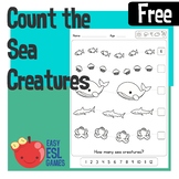 Count the Sea Creatures free Worksheet
