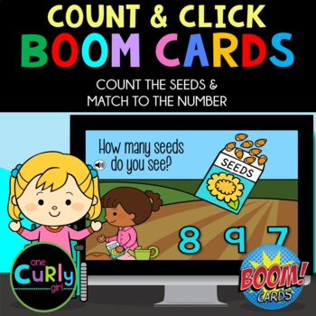 Preview of Count the Seeds One to One Number Correspondence Boom Card