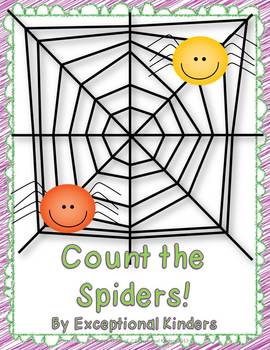 Preview of Count the Spiders! A Halloween Math Game Freebie