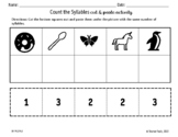 Count the Syllables (beats, units of sound) Cut & Paste Activity