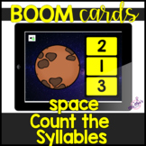 Count the Syllables (space)- Boom Cards -