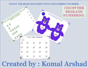 Preview of Count the bear matching with the correct number.(count the numbering)