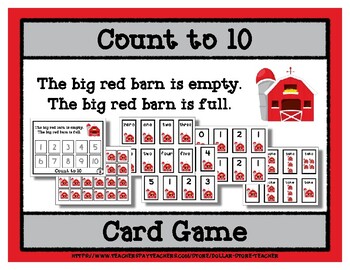 Count To 10 Card Game Big Barn Full And Empty By Dollar Store