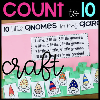 Preview of Gnome Craft for Numbers to 10 l Spring Math Craft for Preschool & Kindergarten