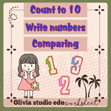 Count to 10, Number 1-10, Counting object1-10, Comparing, 