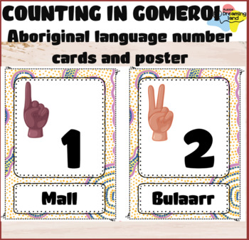 Preview of Count to 10 in Gomeroi | Aboriginal language number cards and poster