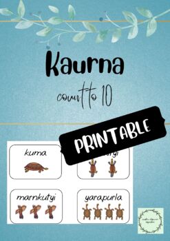 Preview of Count to 10 in Kaurna - PRINTABLE