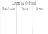 Count to 100 Days of School/Place Value-Days of School