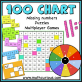 Count to 100-Missing Numbers, puzzles, games. Print and di
