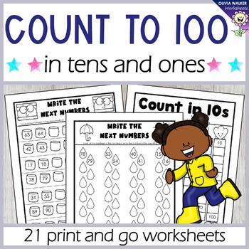 Preview of Count to 100 in ones and tens includes skip counting, counting forwards
