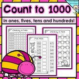 Numbers to 1000 in skip counting in ones, fives, tens, and