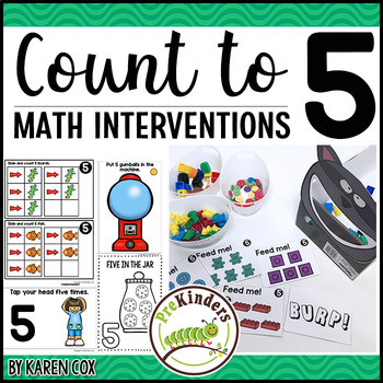 Preview of Count to 5 : Math Interventions | Pre-K