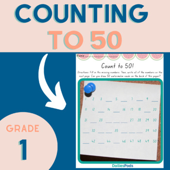 Preview of Count to 50 | Printable Math Activity