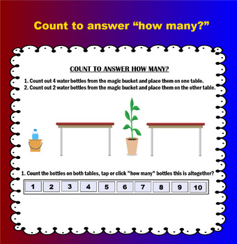 Preview of Count to answer “how many?”- Count to tell the number of objects.