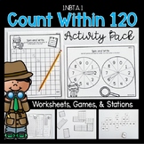 Count within 120 Pack | Math Centers, Games, and Worksheet