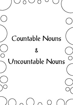Preview of Countable Nouns and Uncountable Nouns