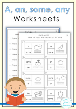 A, an, some, any worksheets by Miss Jelena's Classroom | TpT