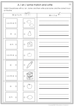 A, an, some, any worksheets by Miss Jelena's Classroom | TpT