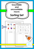 Countable and Uncountable Nouns Sorting Set