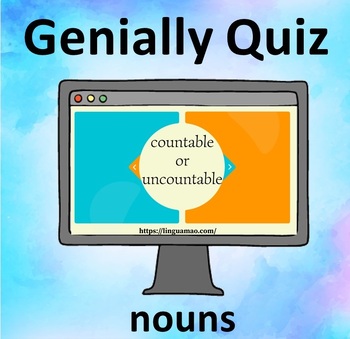 Preview of Countable and uncountable nouns. Interactive quiz.