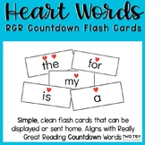 Countdown Heart Word Flash Cards | Simple & Printable