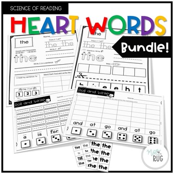 Preview of Countdown Heart Word bundle