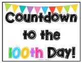 Countdown to 100th Day Freebie
