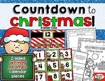 Countdown to Christmas! Calendar with Writing Prompts & Journal | TPT