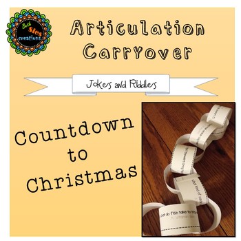 Preview of Countdown to Christmas-Jokes & Riddles for R, L, SH, CH, SH, J, & S.