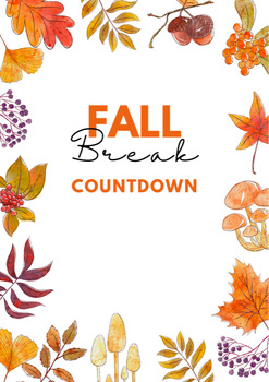 Preview of Countdown to Fall Break poster