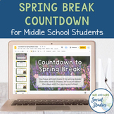 Countdown to Spring Break for Middle School Students