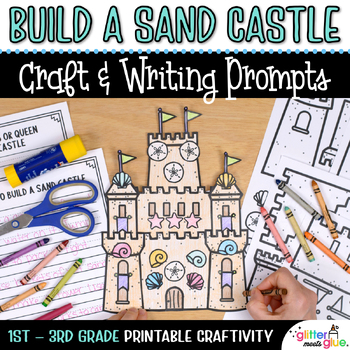 Preview of Countdown to Summer: Build a Sandcastle Craft, Writing Activities, & Template