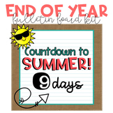 Countdown to Summer: End of Year Bulletin Board Kit Classr