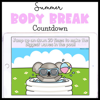 Preview of Countdown to Summer | End of Year Movement Break Cards for Google Slides™