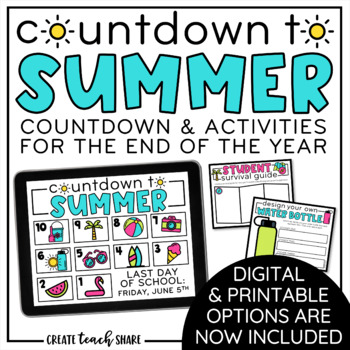 Preview of Countdown to Summer | End of the Year Activities | Print & Digital