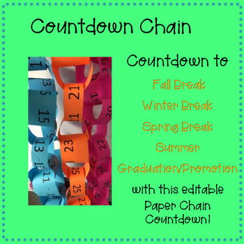 Preview of FREE Countdown Chain!