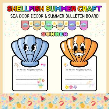 Preview of Countdown to Summer Writing Craft l End of Year Door Decor & Sea Bulletin Board