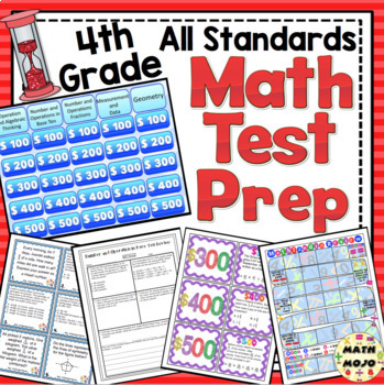 Preview of 4th Grade Math Test Prep Countdown to Testing (All Standards Bundle)