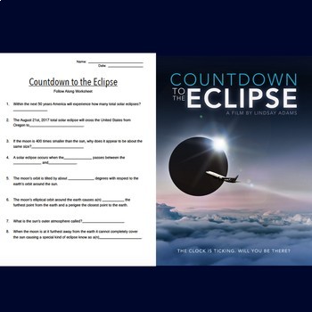 Preview of Countdown to the Eclipse Documentary Follow Along Movie Worksheet