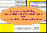 Counter argument/counter claim handout and slides- Argumen