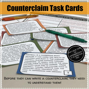 Preview of Counterclaim Task Cards