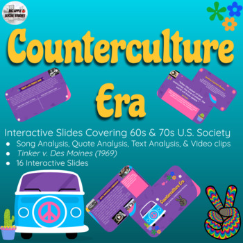 Preview of Counterculture Era Interactive Slides (1960s-1970s)